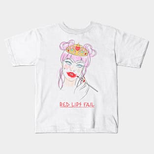 Red Lips FAIL Kids T-Shirt